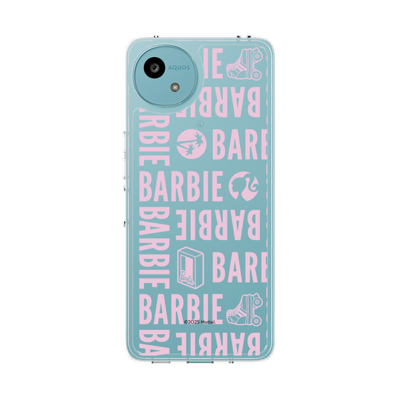 スリムプロテクションケース［ Barbie - ロゴパターン3 - クリア ］