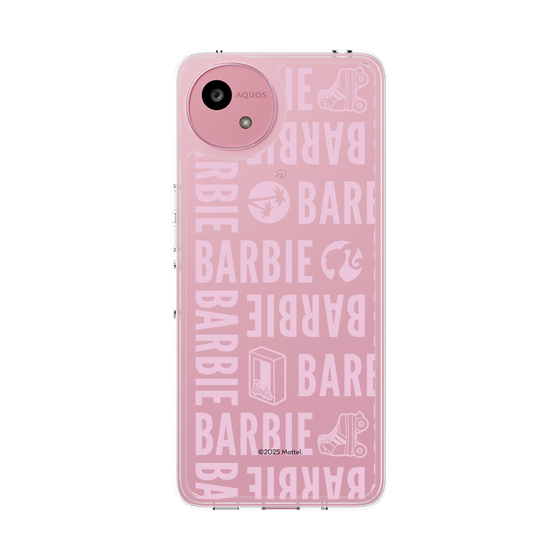 スリムプロテクションケース［ Barbie - ロゴパターン3 - クリア ］
