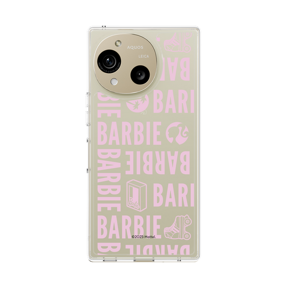 スリムプロテクションケース［ Barbie - ロゴパターン3 - クリア ］
