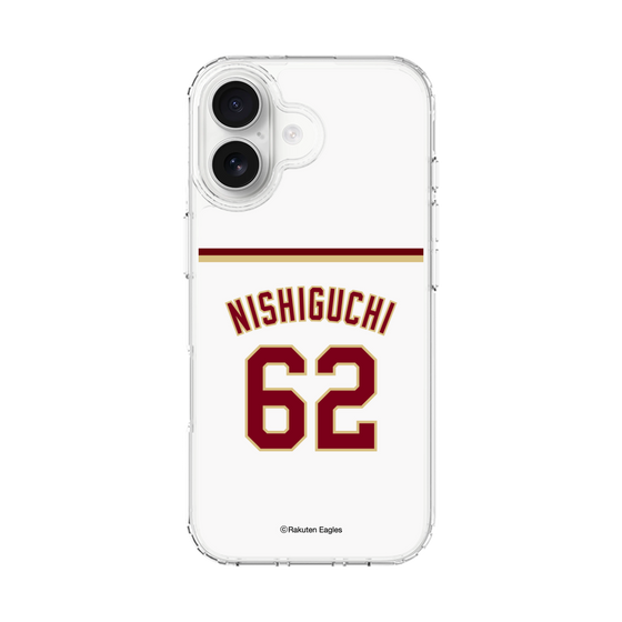 スリムプロテクションケース［ 楽天イーグルス - #62 Nishiguchi - ホーム ］