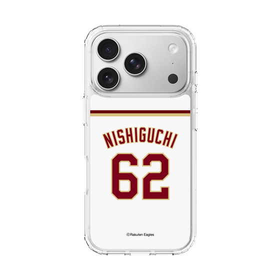 スリムプロテクションケース［ 楽天イーグルス - #62 Nishiguchi - ホーム ］