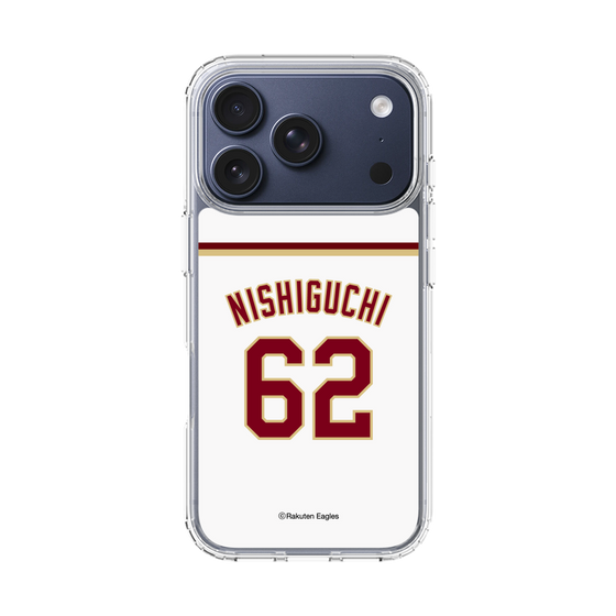 スリムプロテクションケース［ 楽天イーグルス - #62 Nishiguchi - ホーム ］