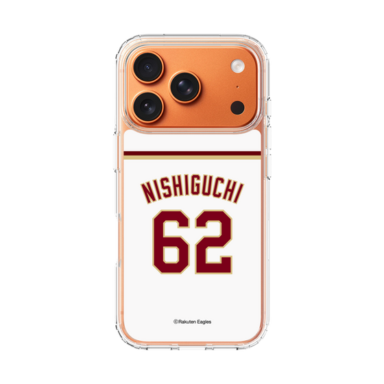スリムプロテクションケース［ 楽天イーグルス - #62 Nishiguchi - ホーム ］
