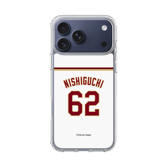 スリムプロテクションケース［ 楽天イーグルス - #62 Nishiguchi - ホーム ］