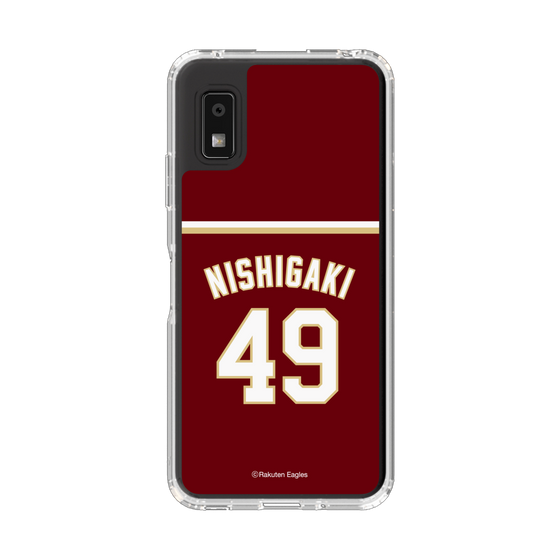 スリムプロテクションケース［ 楽天イーグルス - #49 Nishigaki - ビジター ］