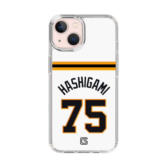 スリムプロテクションケース［ 読売ジャイアンツ - #75 HASHIGAMI - ホーム ］