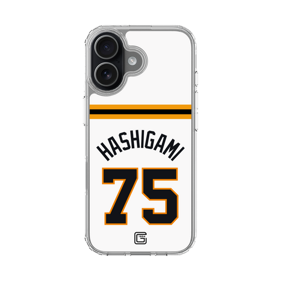 スリムプロテクションケース［ 読売ジャイアンツ - #75 HASHIGAMI - ホーム ］