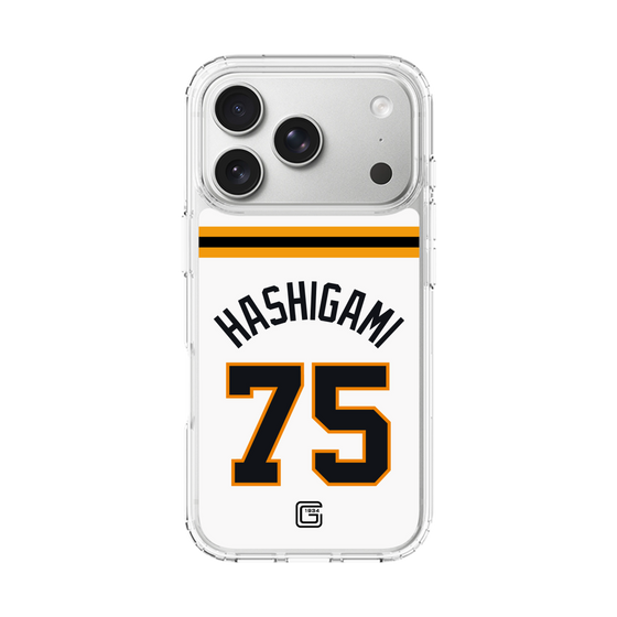 スリムプロテクションケース［ 読売ジャイアンツ - #75 HASHIGAMI - ホーム ］