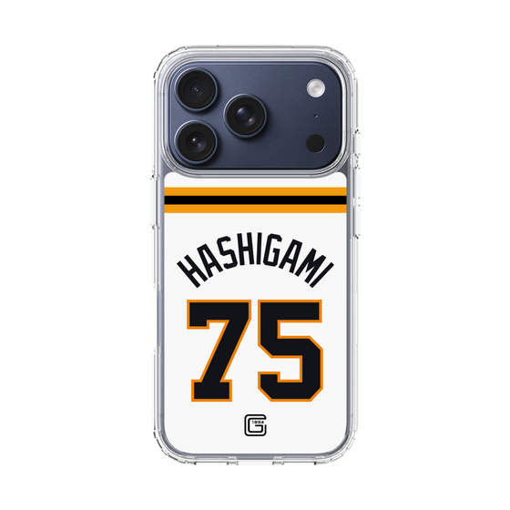 スリムプロテクションケース［ 読売ジャイアンツ - #75 HASHIGAMI - ホーム ］