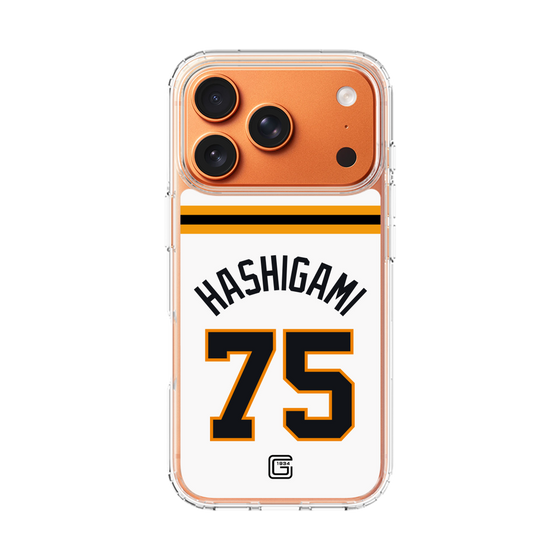 スリムプロテクションケース［ 読売ジャイアンツ - #75 HASHIGAMI - ホーム ］