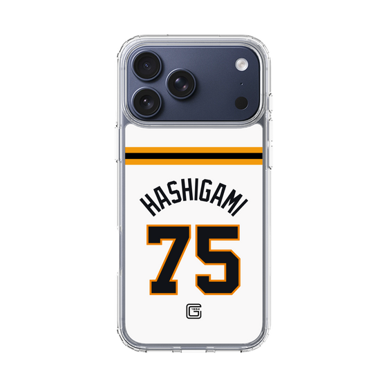 スリムプロテクションケース［ 読売ジャイアンツ - #75 HASHIGAMI - ホーム ］