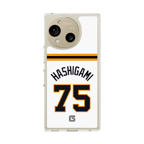 スリムプロテクションケース［ 読売ジャイアンツ - #75 HASHIGAMI - ホーム ］