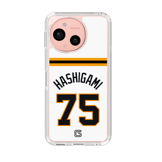 スリムプロテクションケース［ 読売ジャイアンツ - #75 HASHIGAMI - ホーム ］