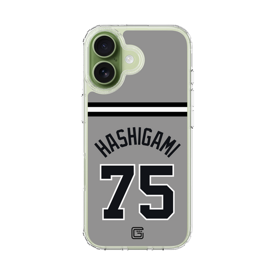 スリムプロテクションケース［ 読売ジャイアンツ - #75 HASHIGAMI - ビジター ］