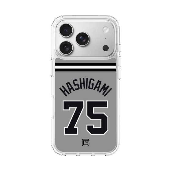 スリムプロテクションケース［ 読売ジャイアンツ - #75 HASHIGAMI - ビジター ］