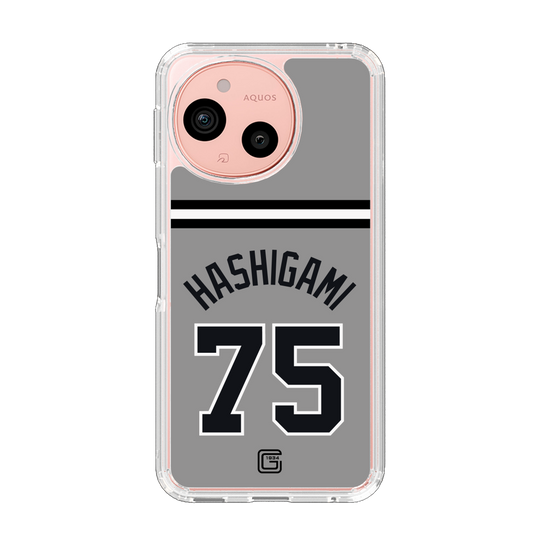 スリムプロテクションケース［ 読売ジャイアンツ - #75 HASHIGAMI - ビジター ］