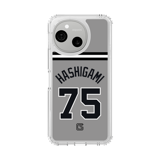 スリムプロテクションケース［ 読売ジャイアンツ - #75 HASHIGAMI - ビジター ］