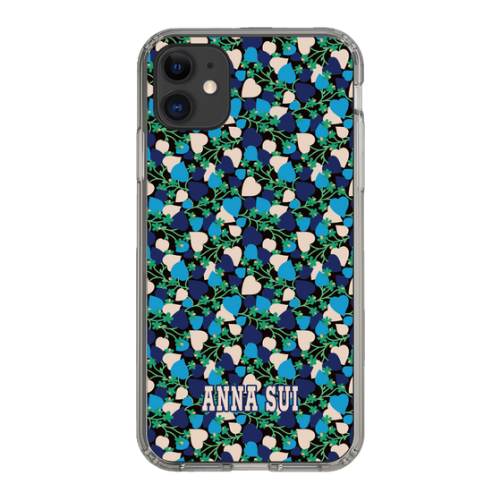 スリムプロテクションケース［ ANNA SUI - HEARTS VINE - BLUE ］