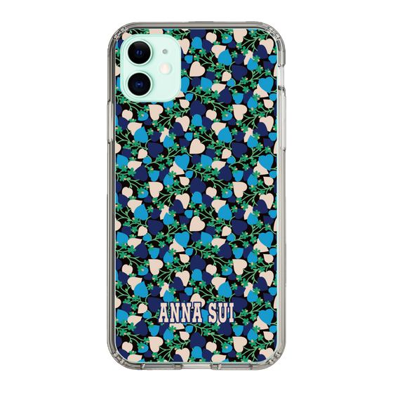 スリムプロテクションケース［ ANNA SUI - HEARTS VINE - BLUE ］
