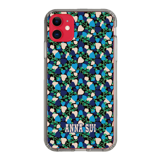 スリムプロテクションケース［ ANNA SUI - HEARTS VINE - BLUE ］
