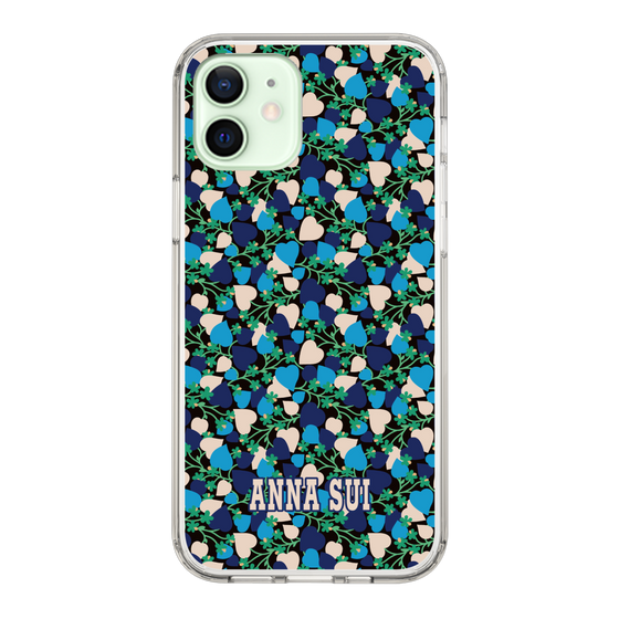 スリムプロテクションケース［ ANNA SUI - HEARTS VINE - BLUE ］