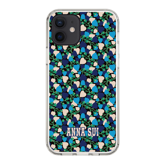 スリムプロテクションケース［ ANNA SUI - HEARTS VINE - BLUE ］