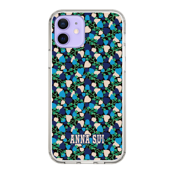スリムプロテクションケース［ ANNA SUI - HEARTS VINE - BLUE ］