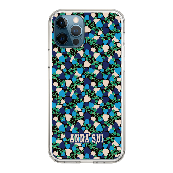 スリムプロテクションケース［ ANNA SUI - HEARTS VINE - BLUE ］