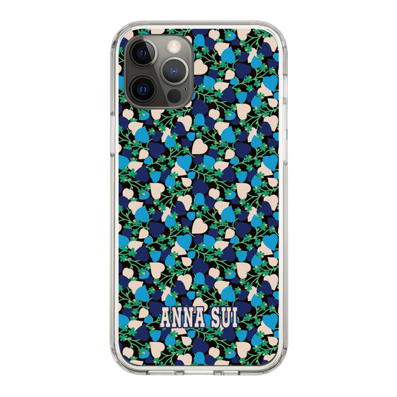 スリムプロテクションケース［ ANNA SUI - HEARTS VINE - BLUE ］