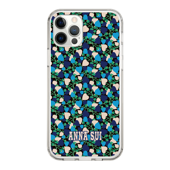 スリムプロテクションケース［ ANNA SUI - HEARTS VINE - BLUE ］