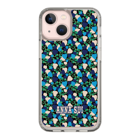 スリムプロテクションケース［ ANNA SUI - HEARTS VINE - BLUE ］