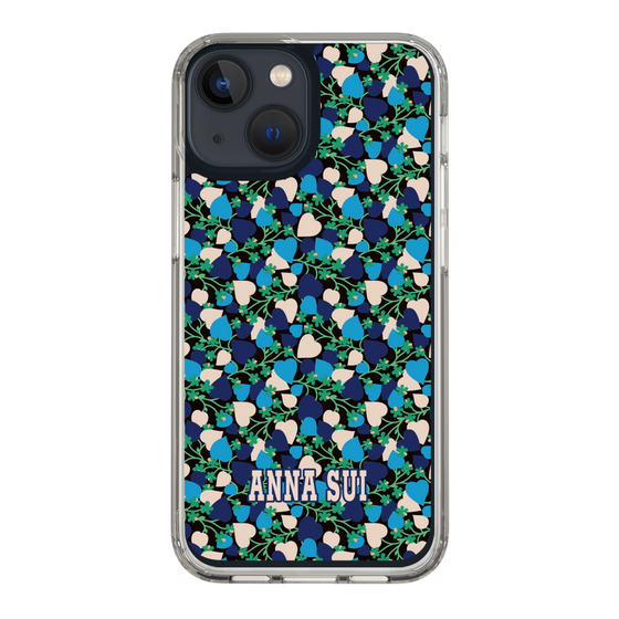 スリムプロテクションケース［ ANNA SUI - HEARTS VINE - BLUE ］