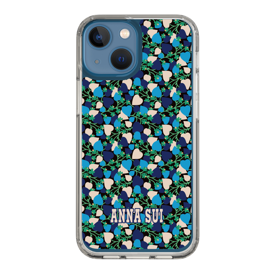 スリムプロテクションケース［ ANNA SUI - HEARTS VINE - BLUE ］