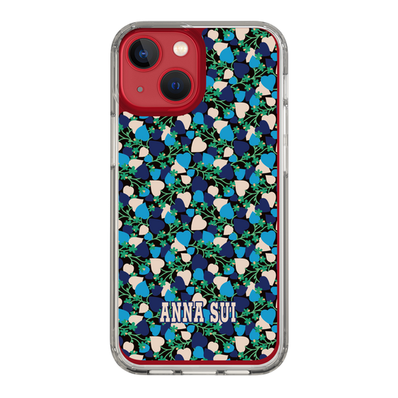 スリムプロテクションケース［ ANNA SUI - HEARTS VINE - BLUE ］
