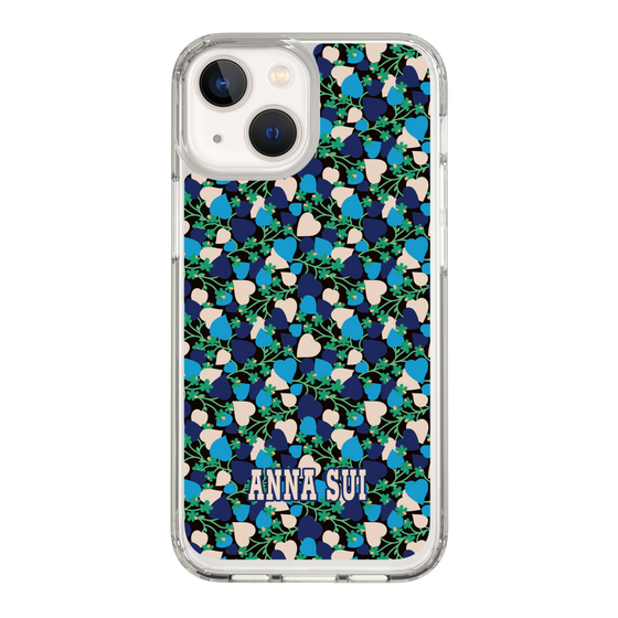 スリムプロテクションケース［ ANNA SUI - HEARTS VINE - BLUE ］