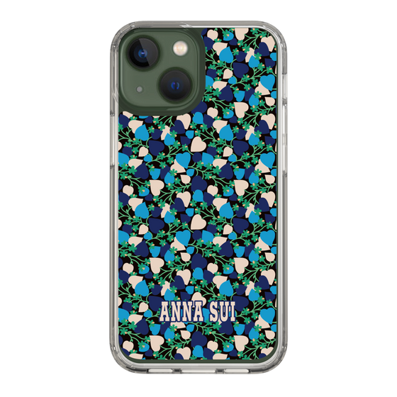 スリムプロテクションケース［ ANNA SUI - HEARTS VINE - BLUE ］