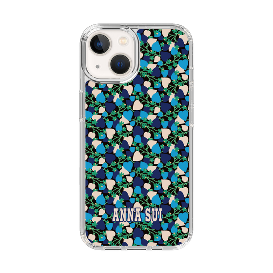 スリムプロテクションケース［ ANNA SUI - HEARTS VINE - BLUE ］