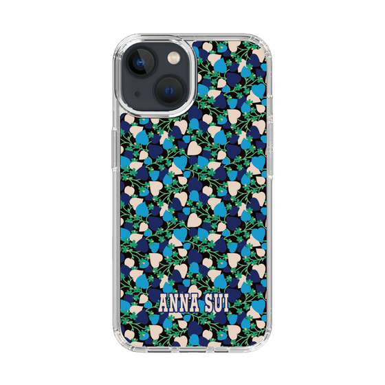 スリムプロテクションケース［ ANNA SUI - HEARTS VINE - BLUE ］