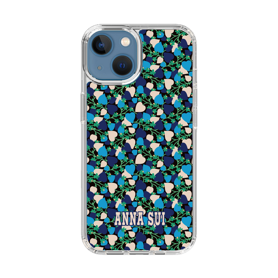 スリムプロテクションケース［ ANNA SUI - HEARTS VINE - BLUE ］