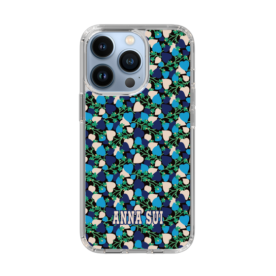 スリムプロテクションケース［ ANNA SUI - HEARTS VINE - BLUE ］