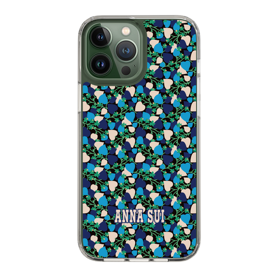 スリムプロテクションケース［ ANNA SUI - HEARTS VINE - BLUE ］