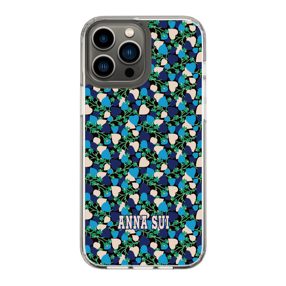 スリムプロテクションケース［ ANNA SUI - HEARTS VINE - BLUE ］