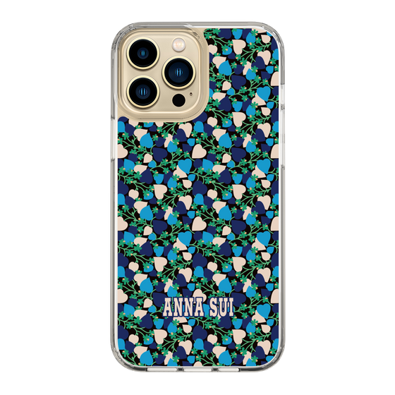 スリムプロテクションケース［ ANNA SUI - HEARTS VINE - BLUE ］
