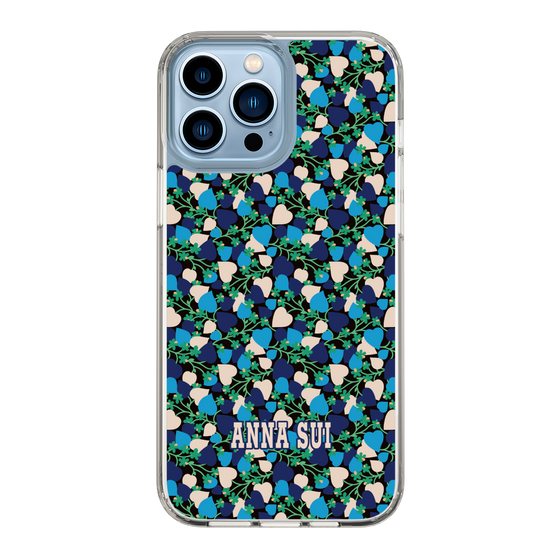 スリムプロテクションケース［ ANNA SUI - HEARTS VINE - BLUE ］