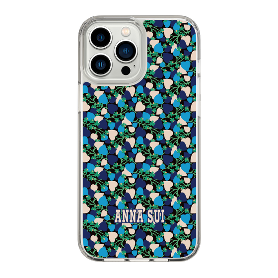 スリムプロテクションケース［ ANNA SUI - HEARTS VINE - BLUE ］