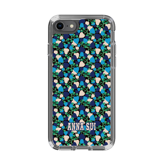 スリムプロテクションケース［ ANNA SUI - HEARTS VINE - BLUE ］