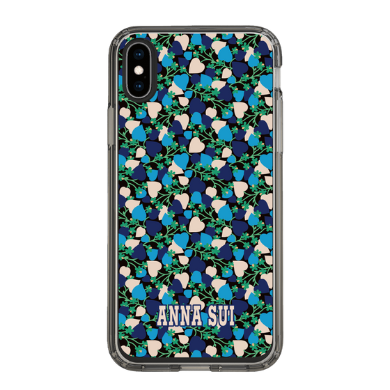 スリムプロテクションケース［ ANNA SUI - HEARTS VINE - BLUE ］