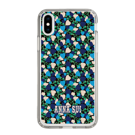 スリムプロテクションケース［ ANNA SUI - HEARTS VINE - BLUE ］