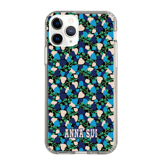 スリムプロテクションケース［ ANNA SUI - HEARTS VINE - BLUE ］