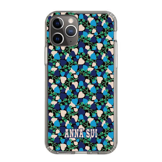 スリムプロテクションケース［ ANNA SUI - HEARTS VINE - BLUE ］